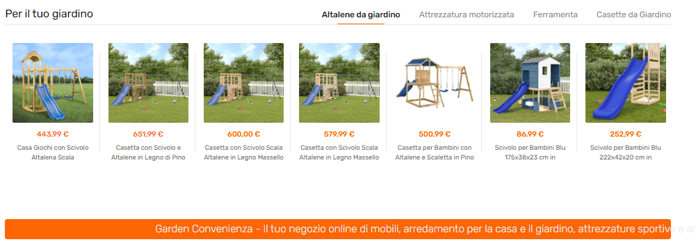 Articoli garden convenienza